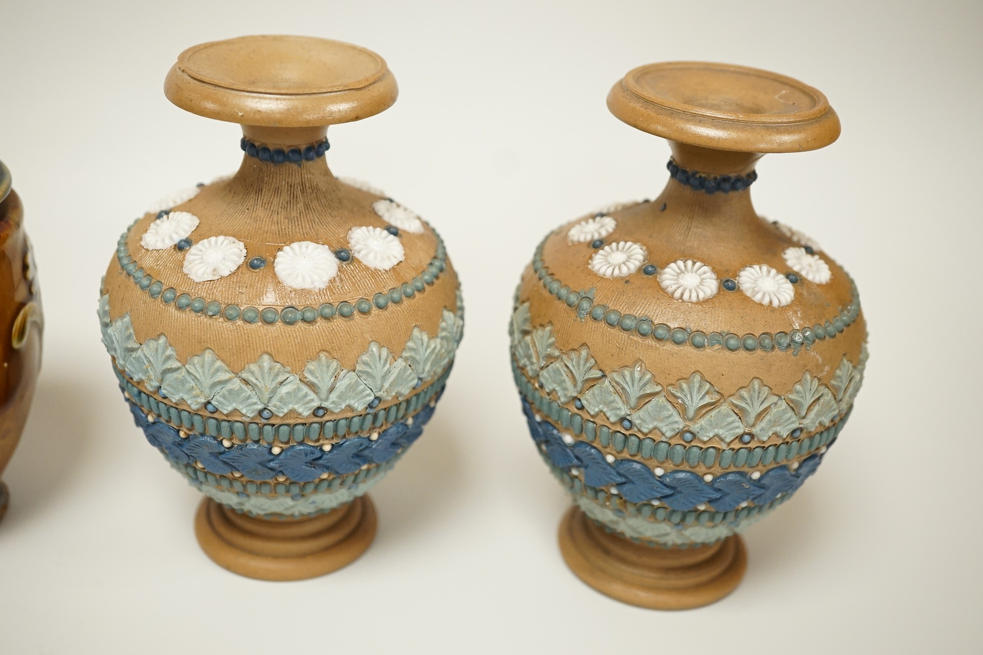 A group of mixed miniature Royal Doulton, vases, jugs etc., jug 12cm high (13)